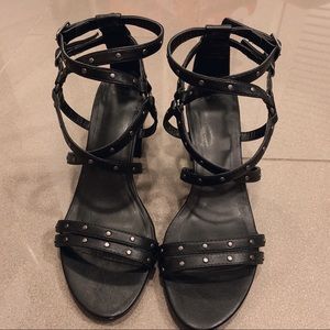 ASOS Black Strappy Studded Heel Sandals